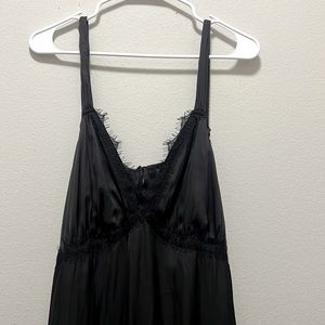 Old navy Lace trimmed satin Maxi slip dress